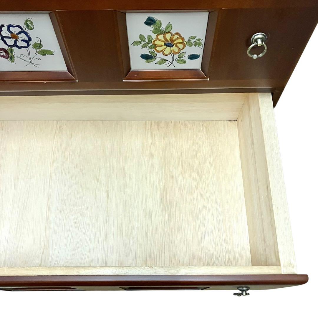 【美品】ACTUS アクタス バレンシア タイル チェスト スペイン 天然木