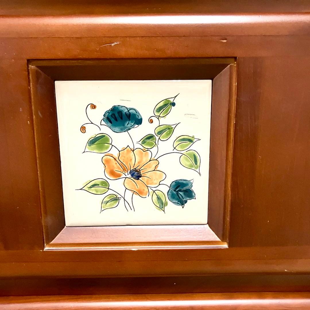 【美品】ACTUS アクタス バレンシア タイル チェスト スペイン 天然木