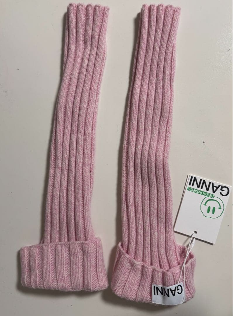 GANNI arm warmer pink 新品未使用タグ付き
