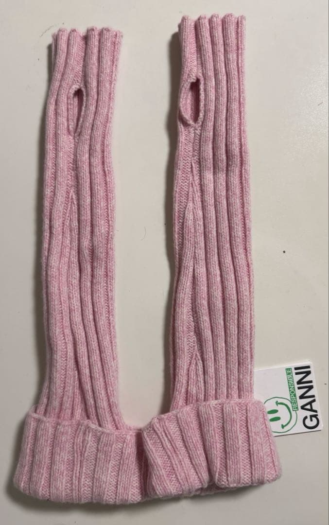 GANNI arm warmer pink 新品未使用タグ付き