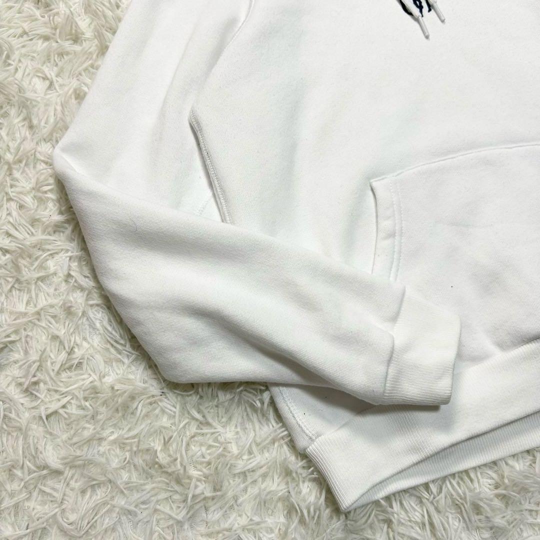 美品 現行タグ QR ポロラルフローレン パーカー ビッグポニー 白 ネイビー