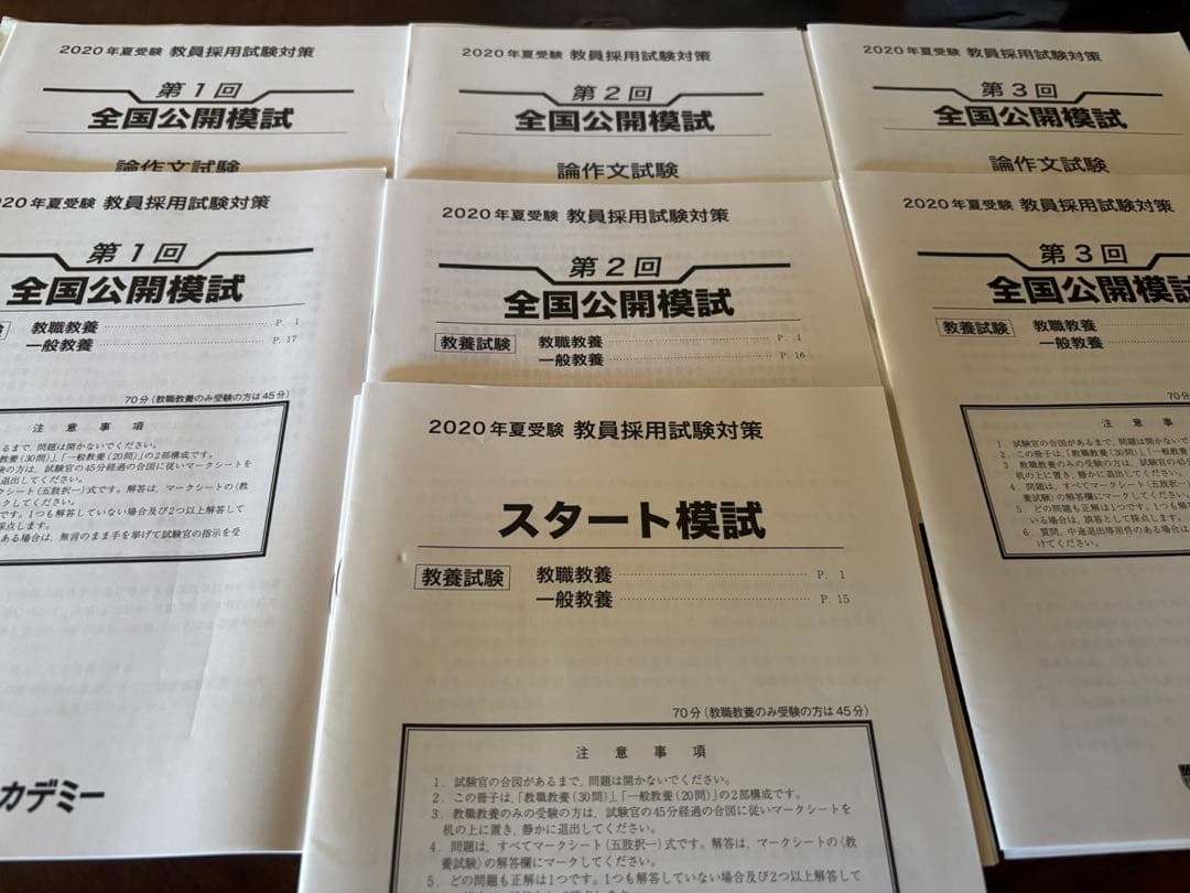 東京アカデミー　教員採用試験対策　参考書　問題集