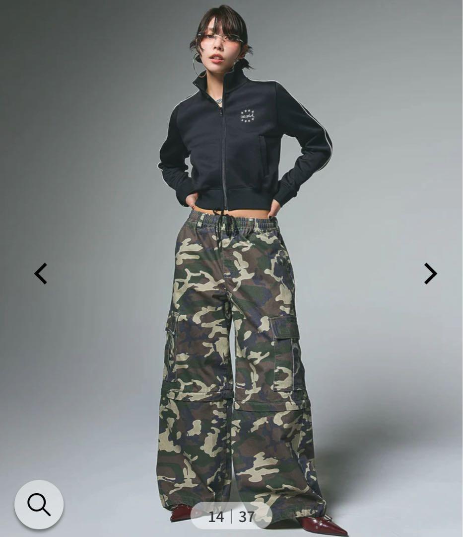 新品　エックスガール　X-girl WASHED 2WAY WIDE CARGO