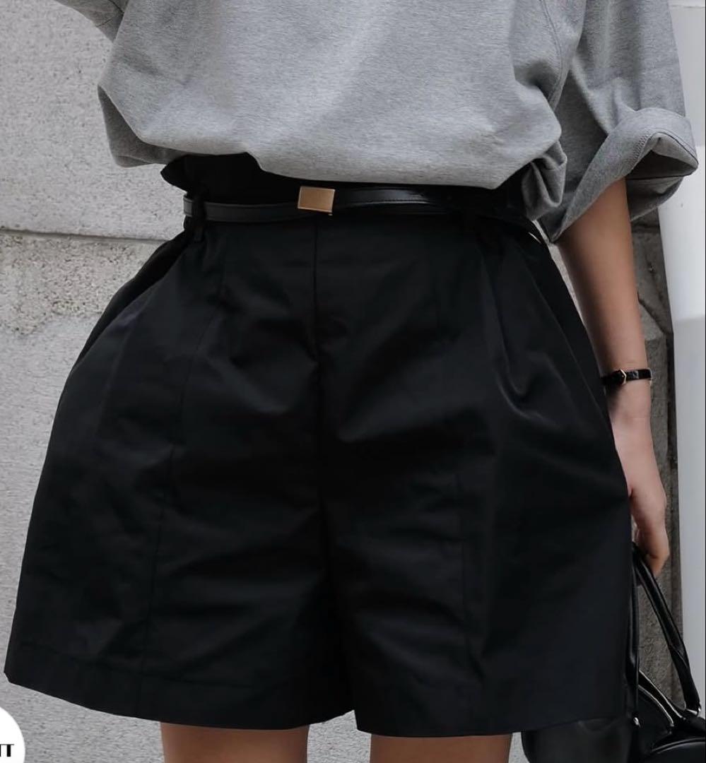 machatt ギャバジンショートパンツ ブラック M