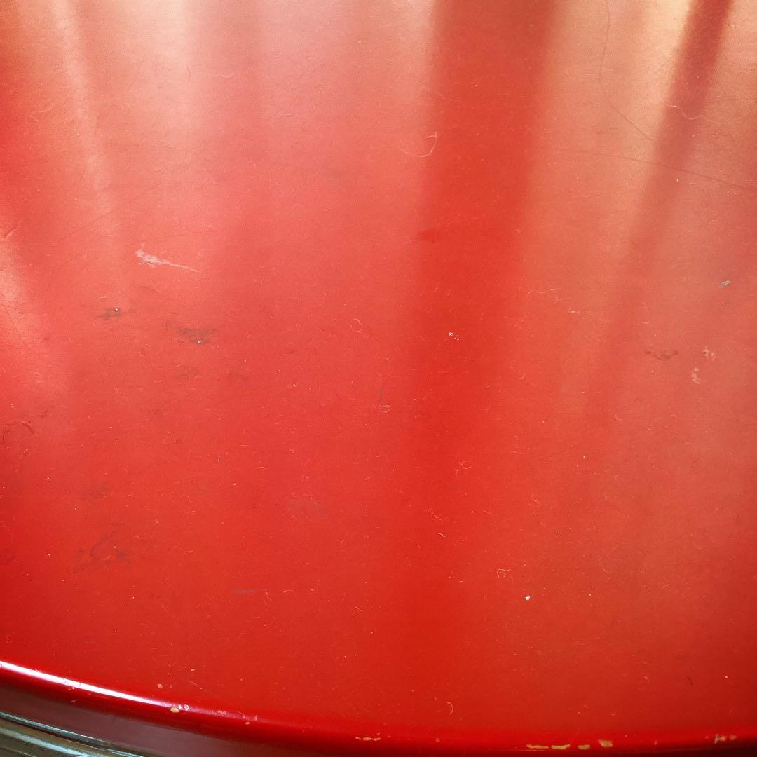 [最終価格]赤ローテーブル　　赤センターテーブル　　丸テーブル赤