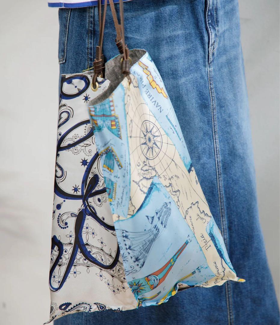 manipuri マニプリ　リバーシブルプリントトートバッグL