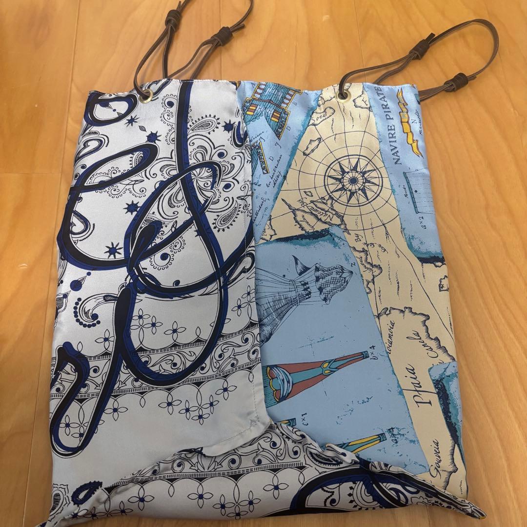 manipuri マニプリ　リバーシブルプリントトートバッグL