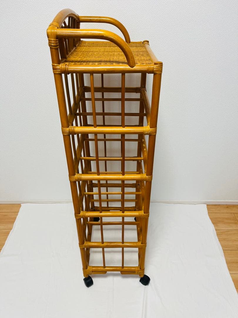 今だけ希望金額で購入可能❗️ラタン 籐家具 アンティーク 五段 チェスト 箪笥