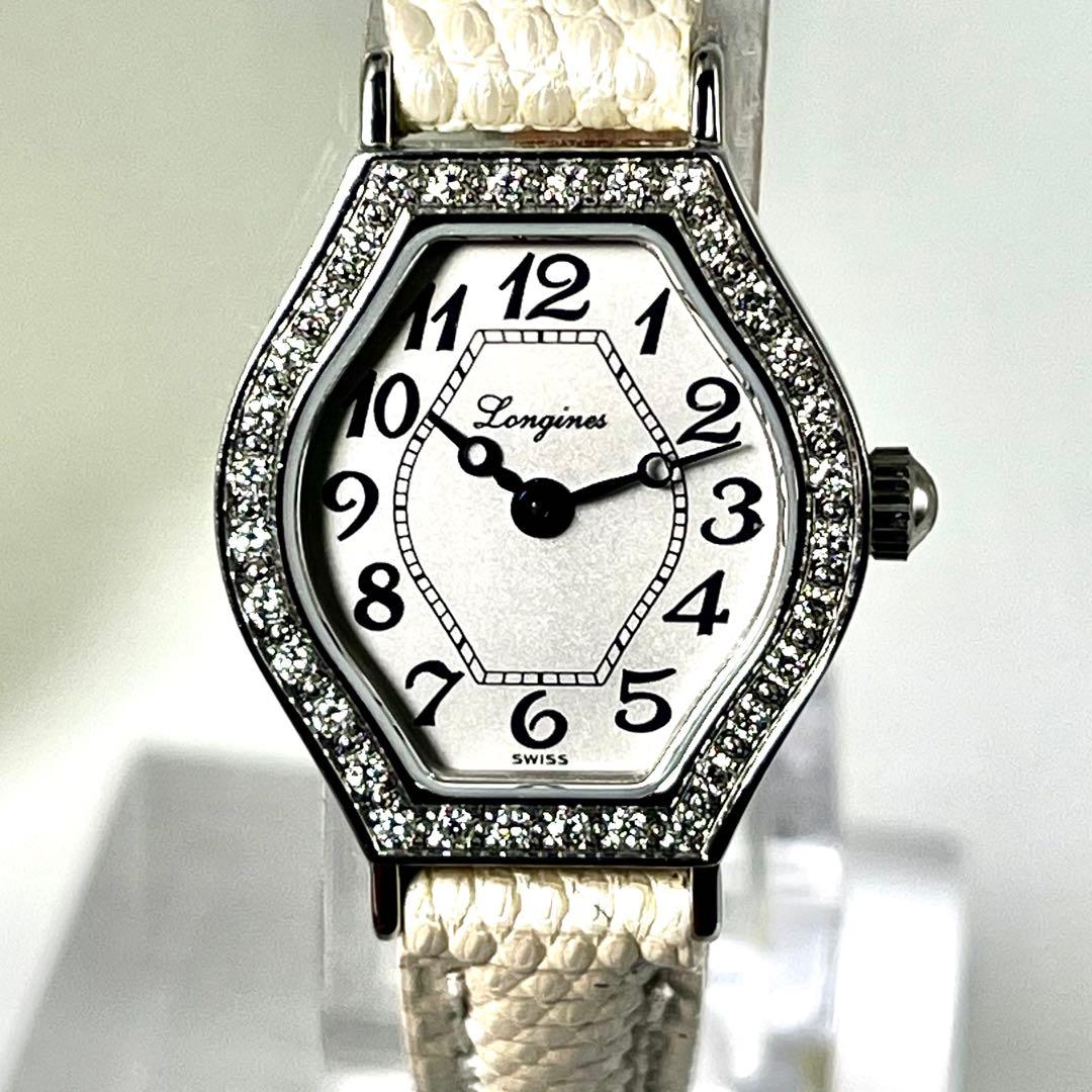 【極美品/稼働】ロンジン ラ・ヴィソント L5.184.0 ダイヤベゼル 腕時計