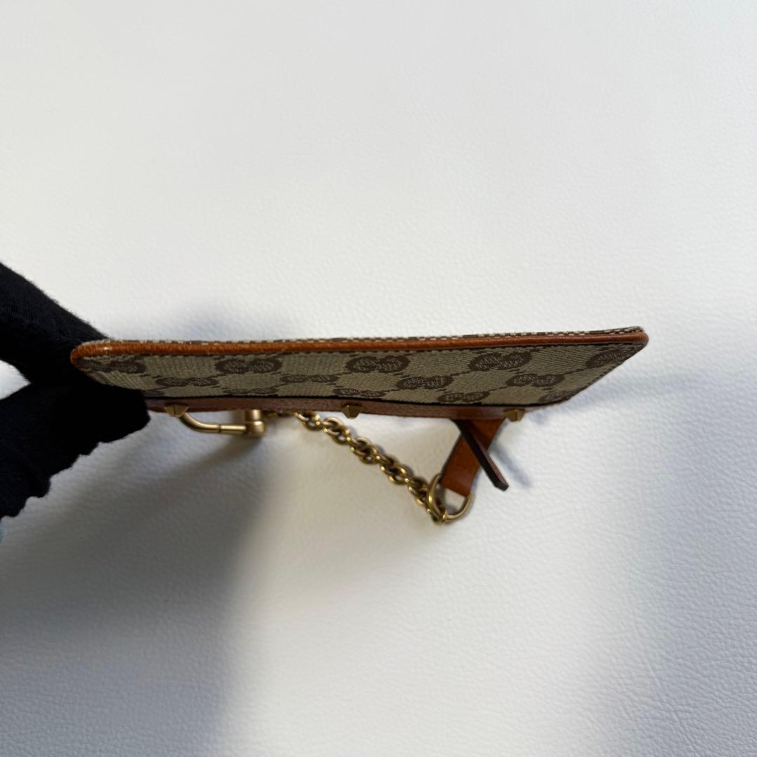 ✨極美品 希少モデル✨ グッチ スタッズ付き チェーン ケース GG柄