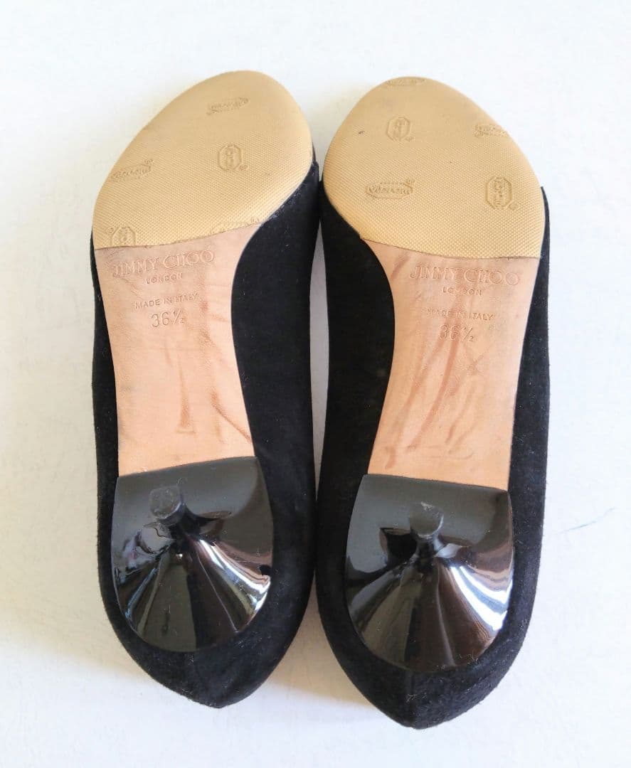 JIMMY CHOO ジミーチュウ ローヒールパンプス オープントゥ 36.5