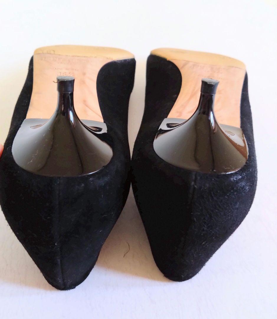 JIMMY CHOO ジミーチュウ ローヒールパンプス オープントゥ 36.5