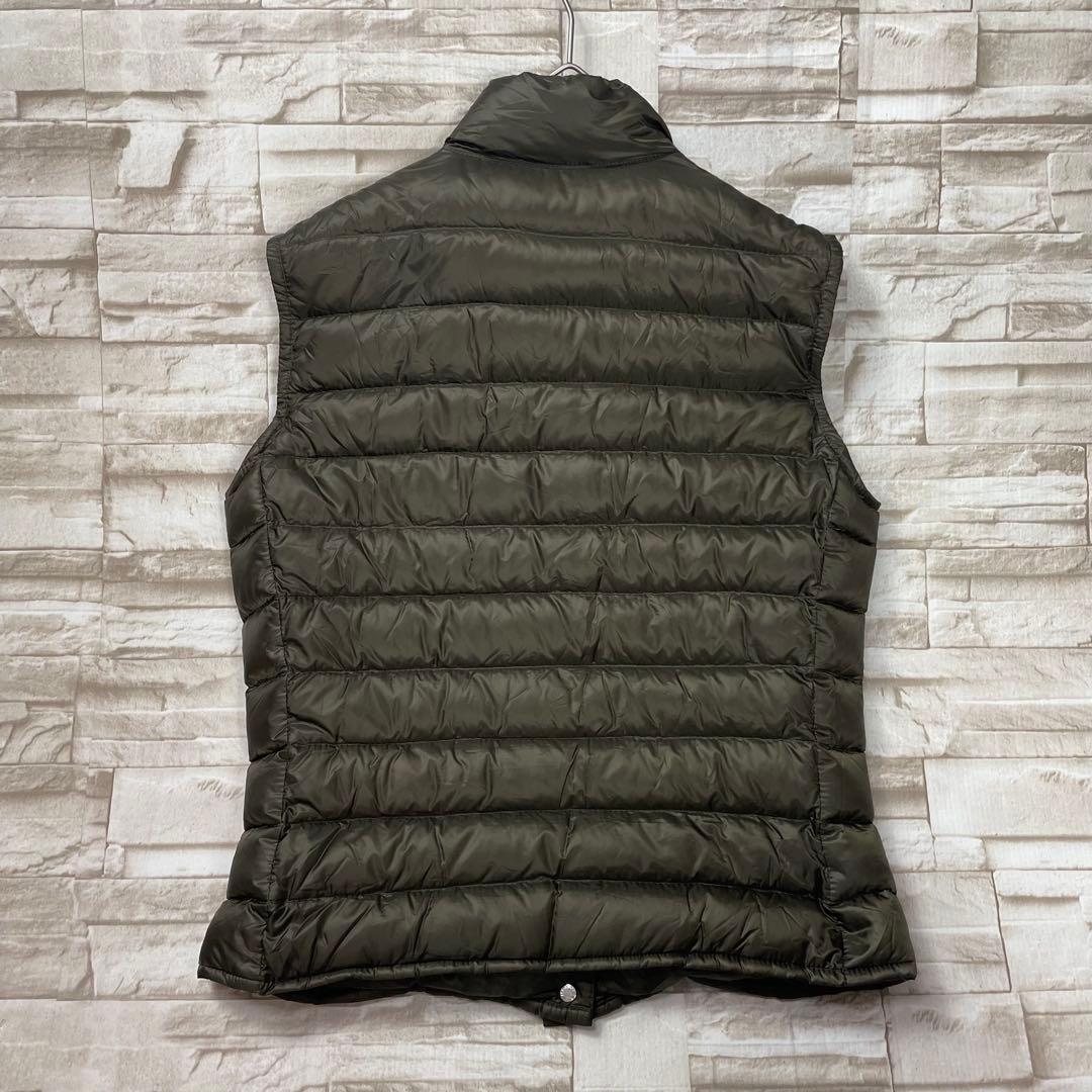 【良品】モンクレール★LIANE　リアンヌ　ダウンベスト　ワッペン　カーキ　1