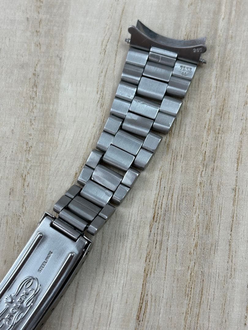 美品ロレックス純正オイスター巻きブレス 7835 FF257 幅19mm ベルト