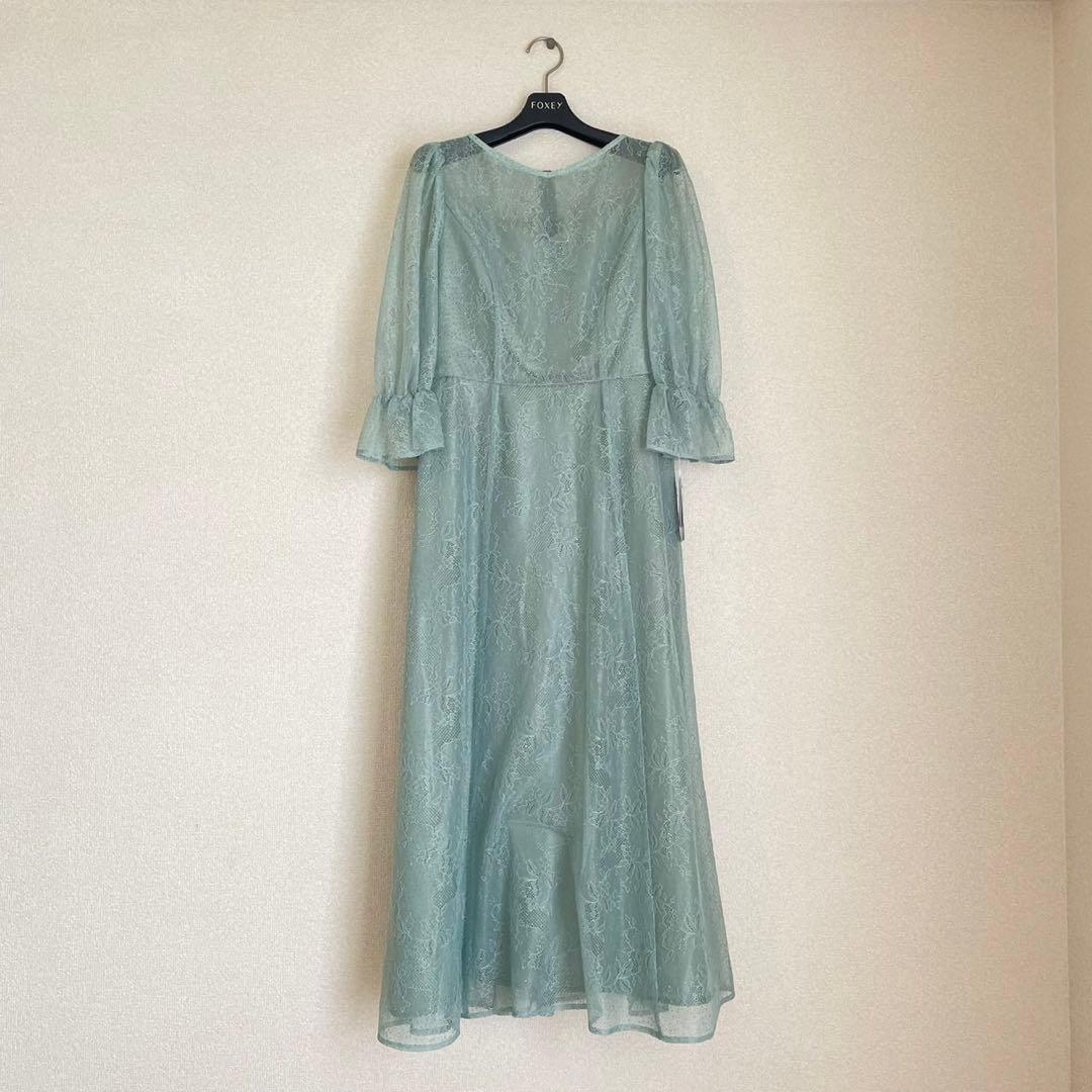 【新品未使用】AIMER グリッターレースフィットフレアドレス