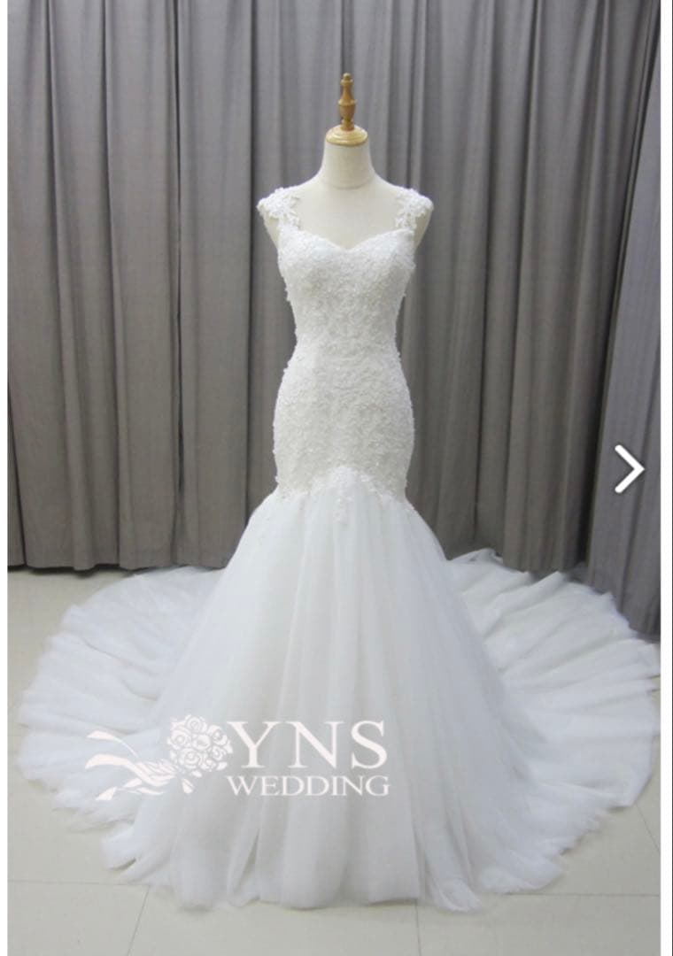 ぷりんさん専用⚫︎マーメイドウェディングドレス⚫︎セミオーダー⚫︎ヘアアクセ付