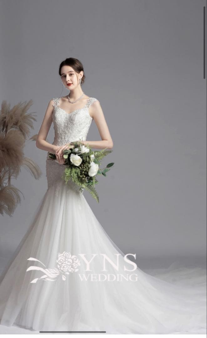 ぷりんさん専用⚫︎マーメイドウェディングドレス⚫︎セミオーダー⚫︎ヘアアクセ付