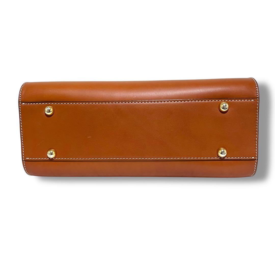 美品 ソメスサドル トートバッグ レザー 本革 ブラウン フラップ