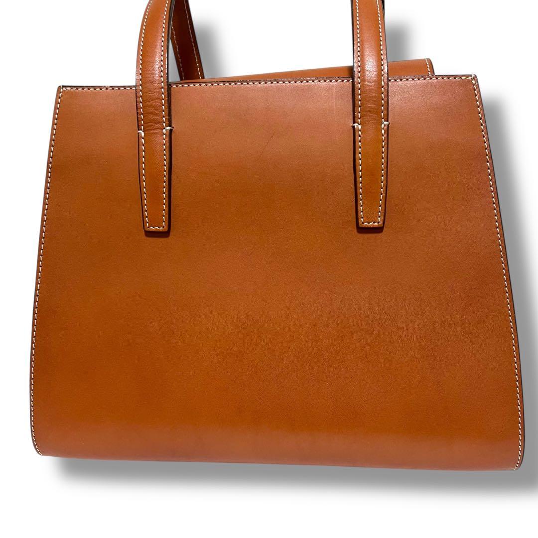 美品 ソメスサドル トートバッグ レザー 本革 ブラウン フラップ