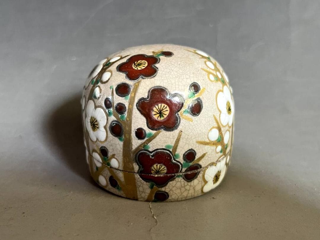 香合■乾山香合 紅白梅図 お茶道具 古美術 時代物 骨董品■