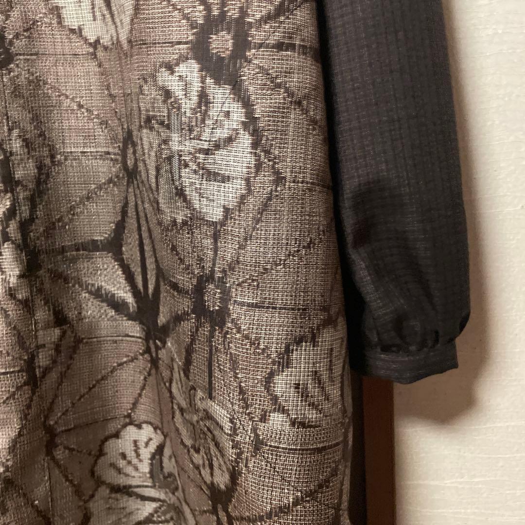 新春　お値下げ　泥大島と小格子紬のワンピース