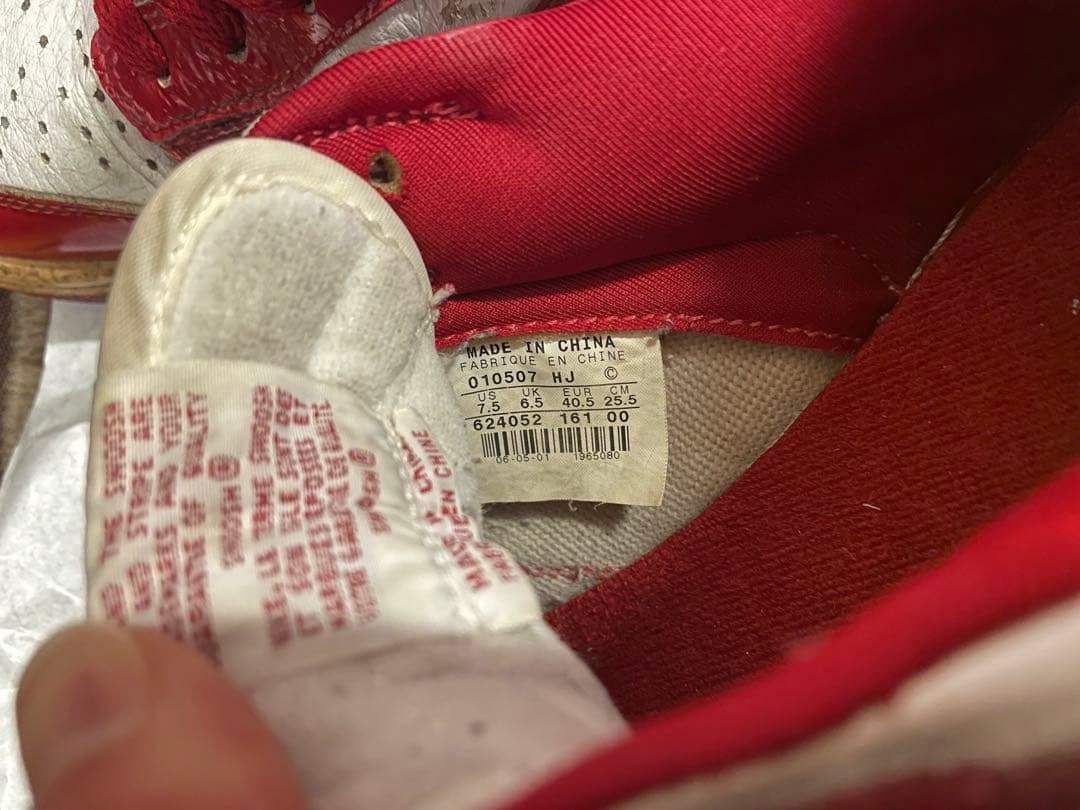 ナイキ ダンク エナメル レッド/ホワイト