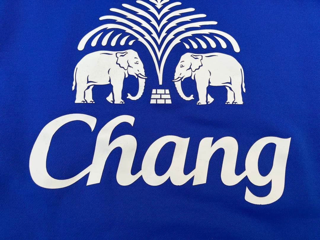 【希少デザイン】アンブロxエバートンFC スウェットシャツ　デカロゴ　L