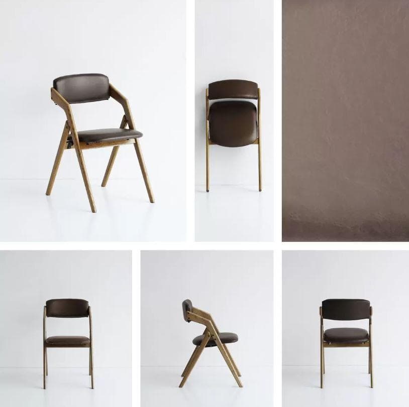 ICHIBA 折りたたみ式ダイニングチェアー バトラー ブラウン CH-3646