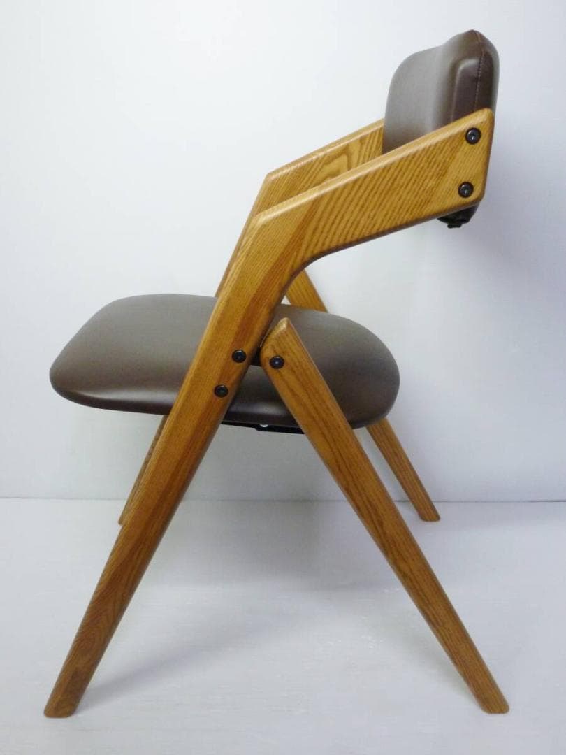 ICHIBA 折りたたみ式ダイニングチェアー バトラー ブラウン CH-3646