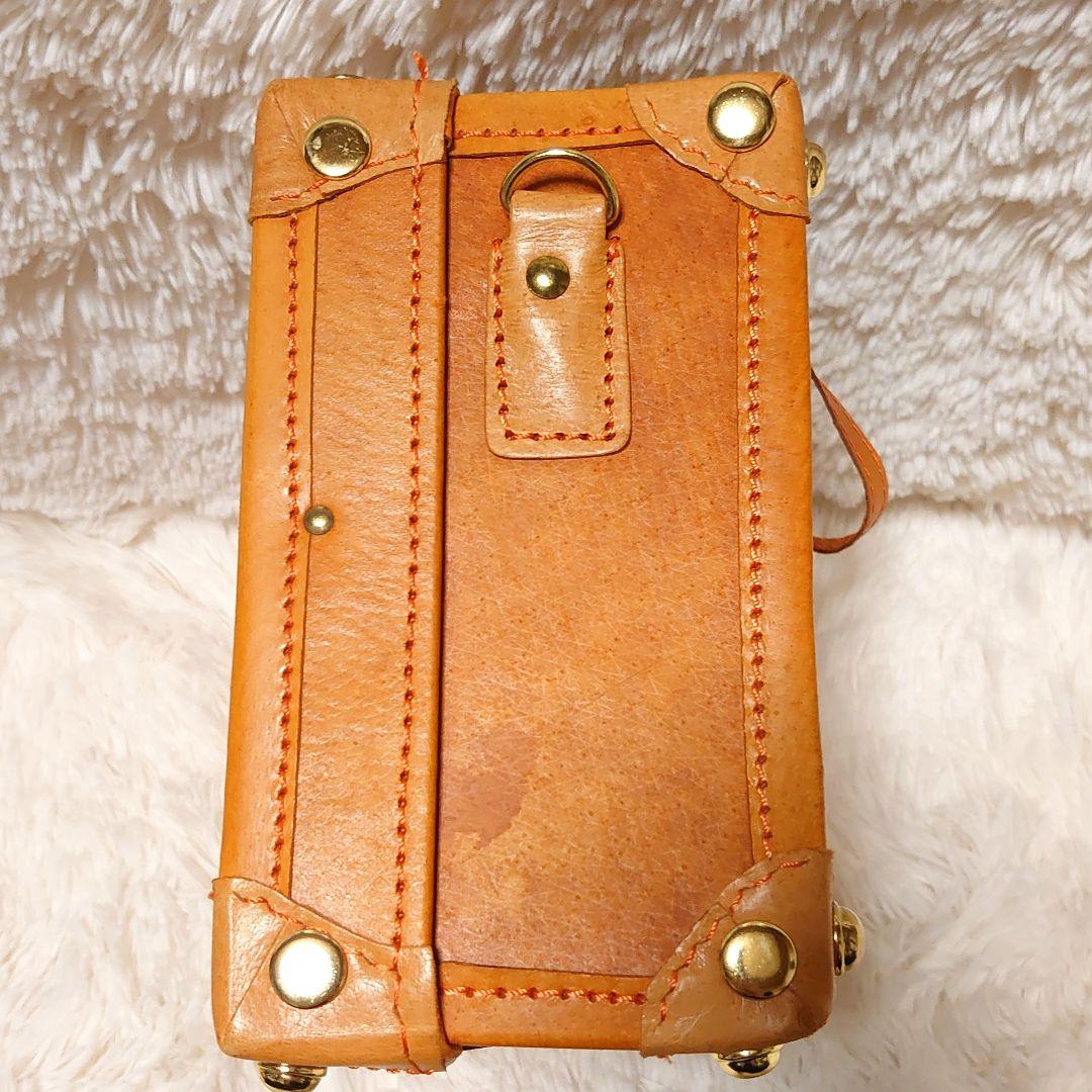 【新品】ユーラシア ピッグレザー ミニトランク ショルダーバッグ 2way