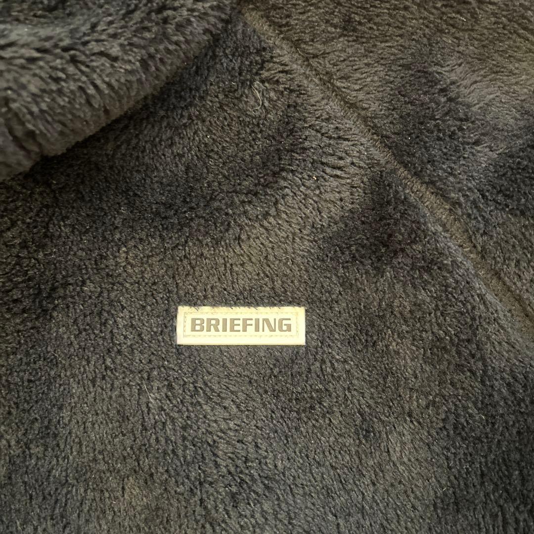 BRIEFING フリースフードジャケット ブラック