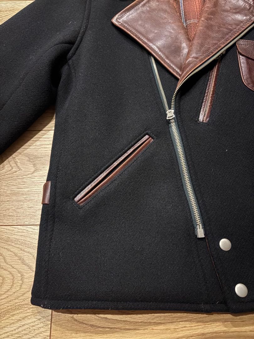 希少　ジェラード jelado ウール×レザー　スポーツジャケット