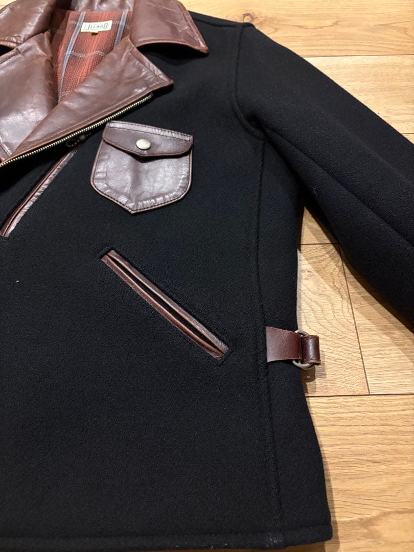 希少　ジェラード jelado ウール×レザー　スポーツジャケット