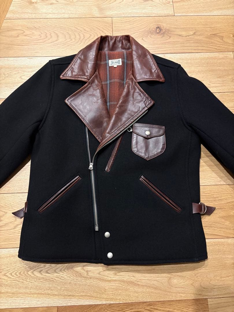 希少　ジェラード jelado ウール×レザー　スポーツジャケット