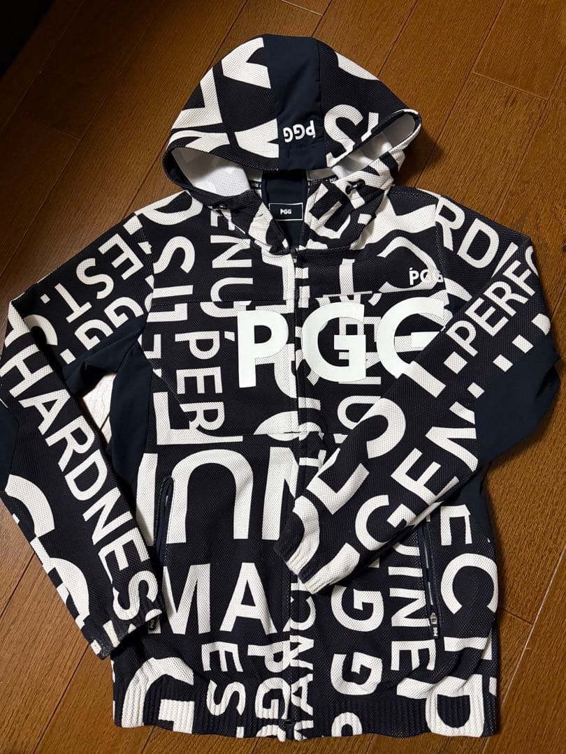 PGG 文字プリント ジャケット フード付き