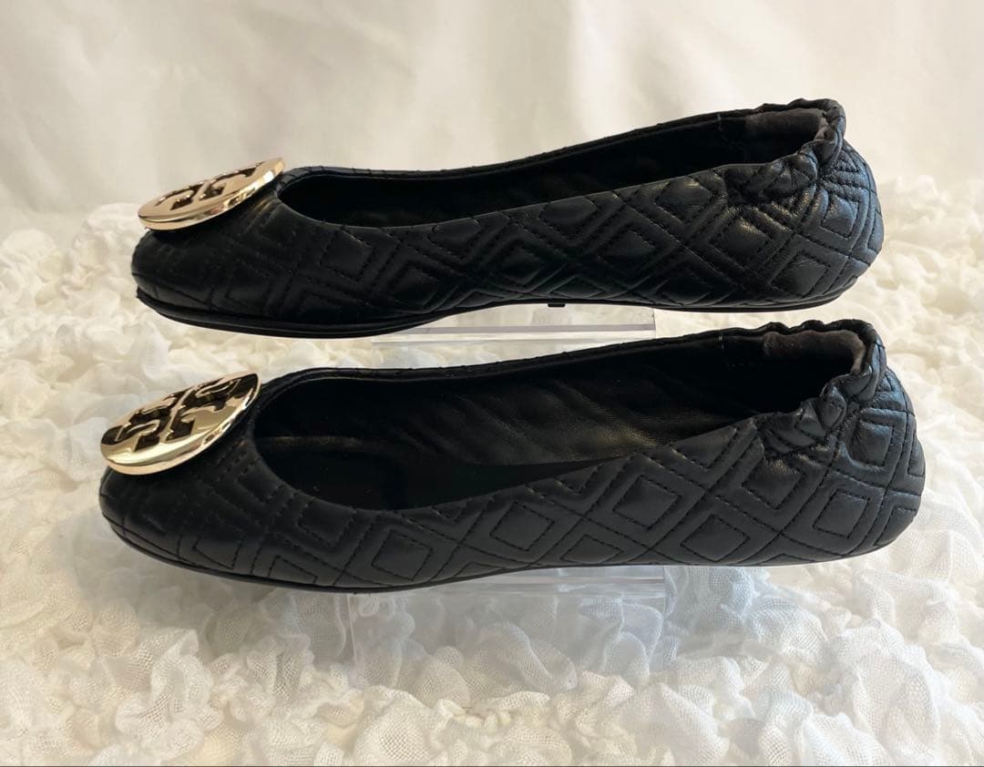 トリーバーチ キルティングレザー バレエシューズ バレリーナ おまけ付　22.5