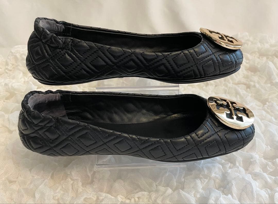 トリーバーチ キルティングレザー バレエシューズ バレリーナ おまけ付　22.5