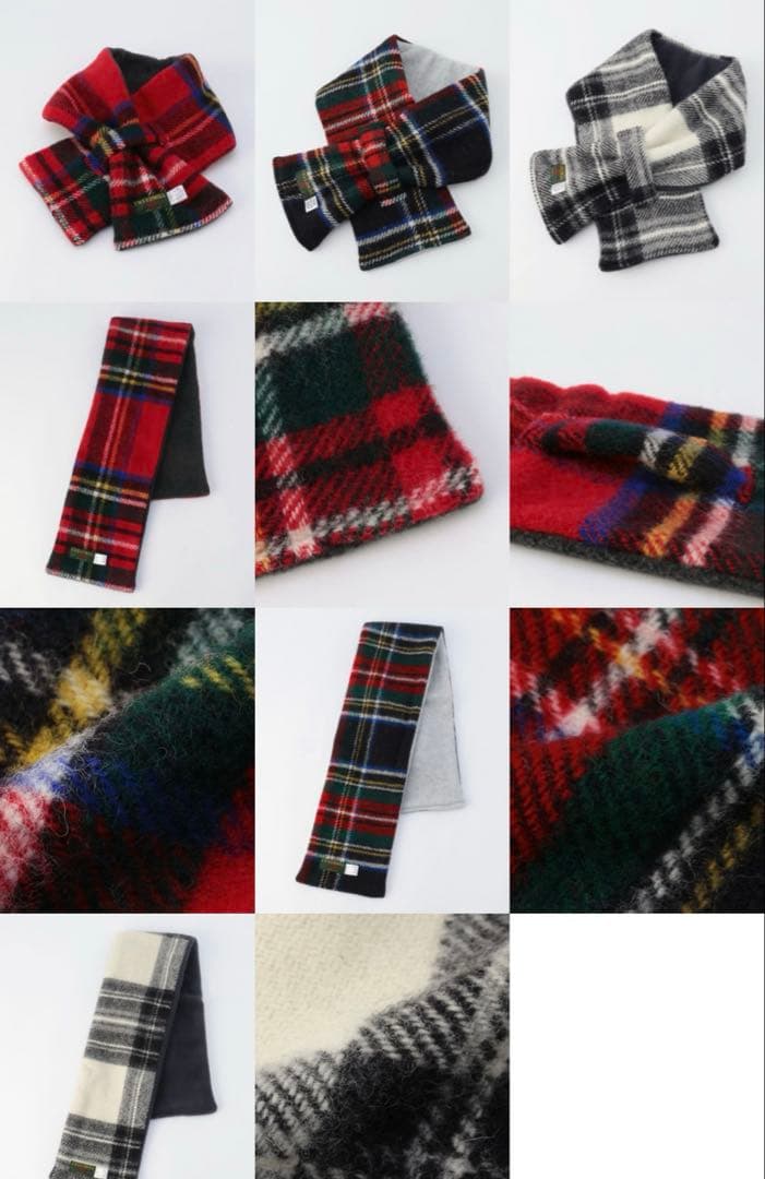 新品《別注》【TWEEDMILL/ツイードミル】ウール×フリース差し込みマフラー