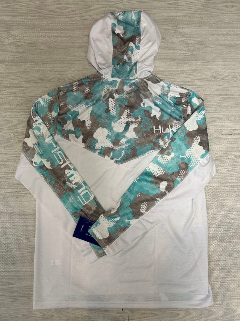 【新品未使用】HUK ハック カモ フィッシングウェア フード付き