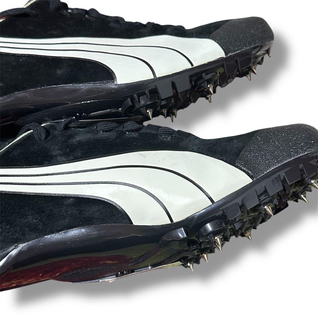 プーマ スエード陸上競技用スパイクシューズ 黒/白 29㎝