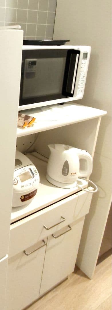 ニトリ 組み立て式レンジ台＆食器棚（取扱説明書付き）