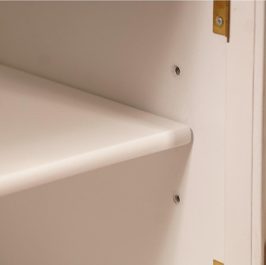 【新品】クラシカル　ガラスキャビネット　アンティークホワイト　収納 チェスト