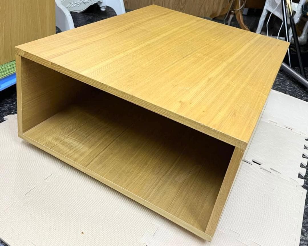 廃盤品　MUJI 無印良品　ボックステーブル　タモ材　ローテーブル