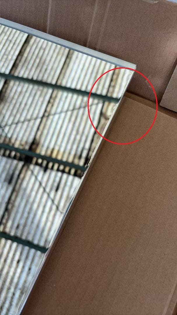 【中古】ダンス鏡 折り畳み 割れない鏡 160cmx100cmx2枚 銀色23番