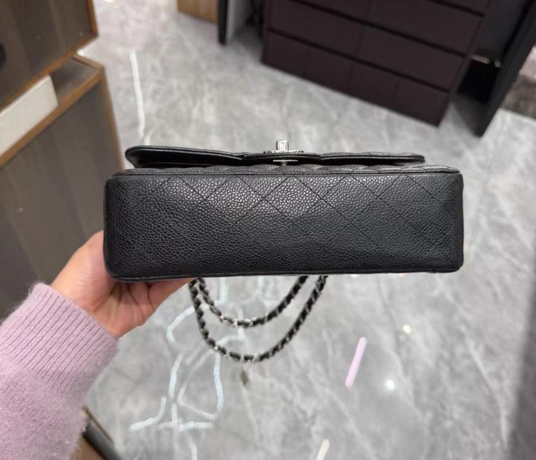 即日発送 ~ブラック キルティング ショルダーバッグ CF 23*14.5*6