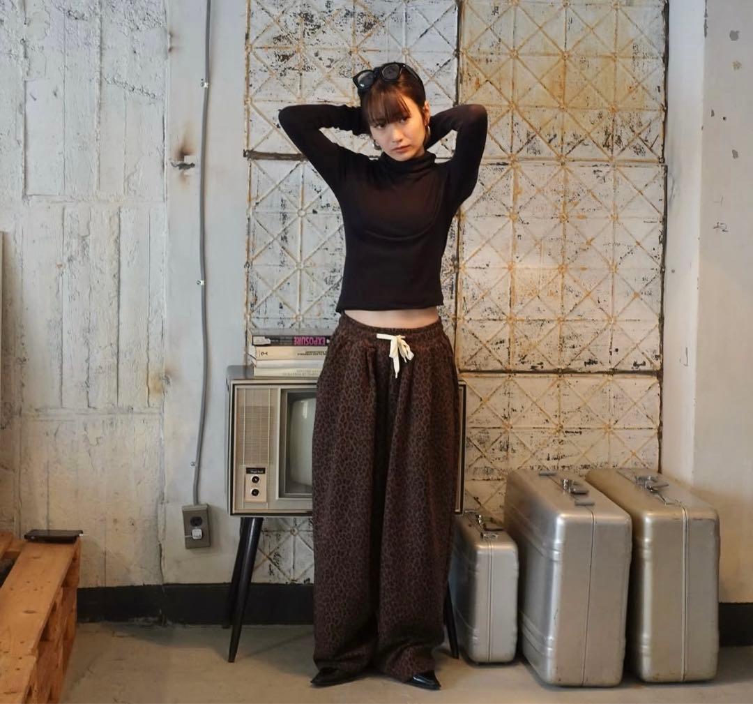 teen boop レオパードボリュームラフパンツ