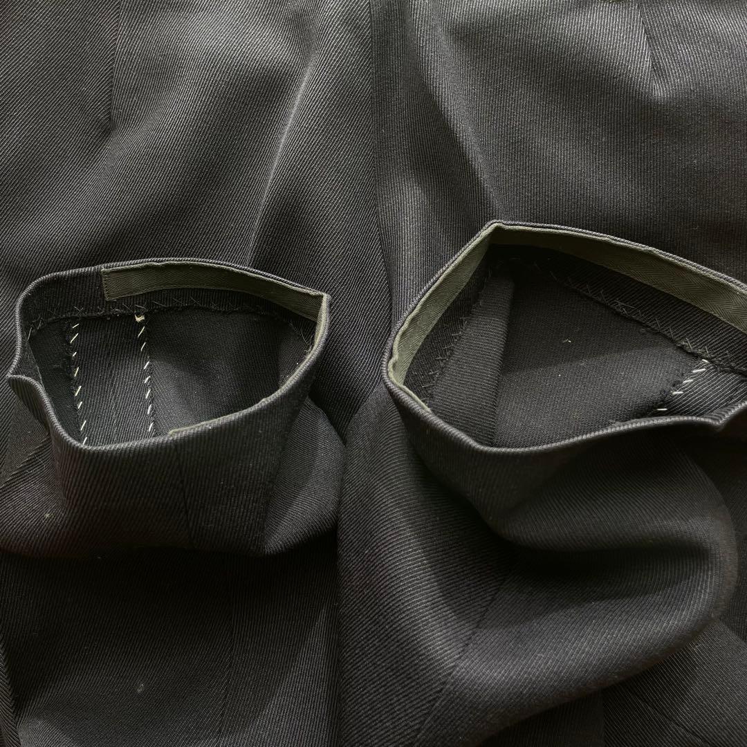 パンツ French vintage deep navy wool slacks 40s