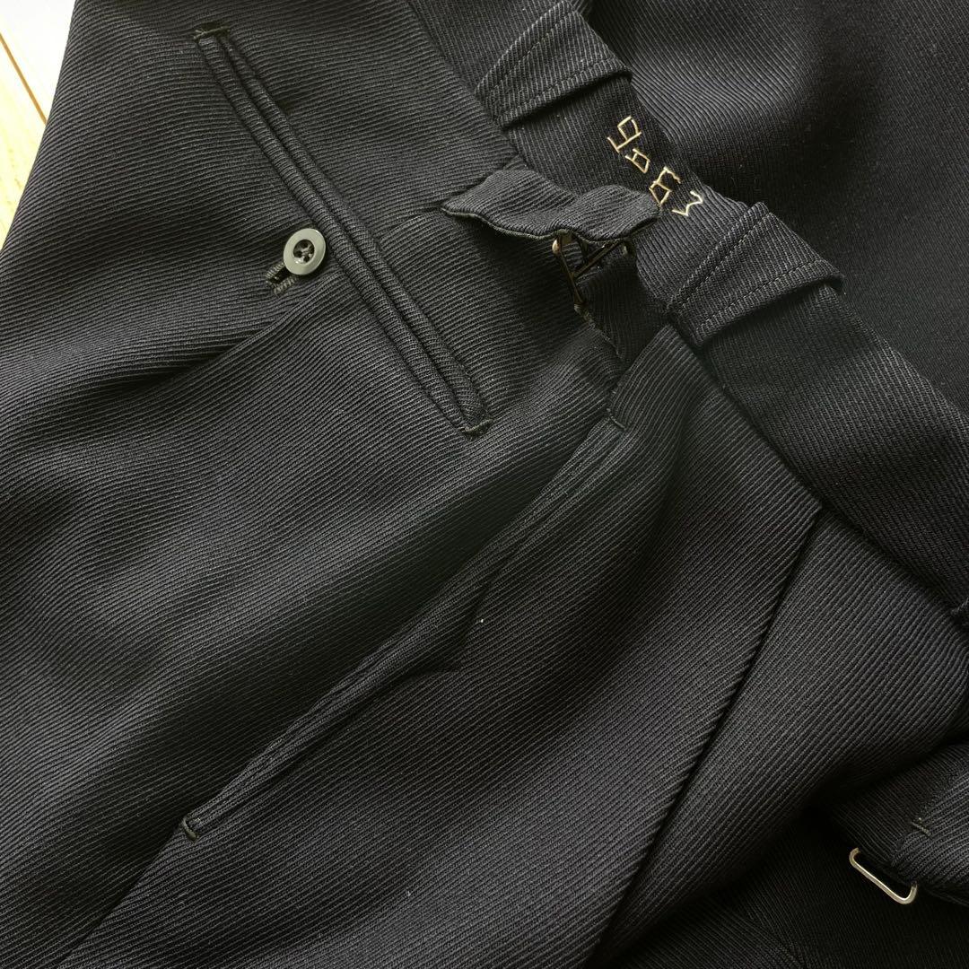 パンツ French vintage deep navy wool slacks 40s