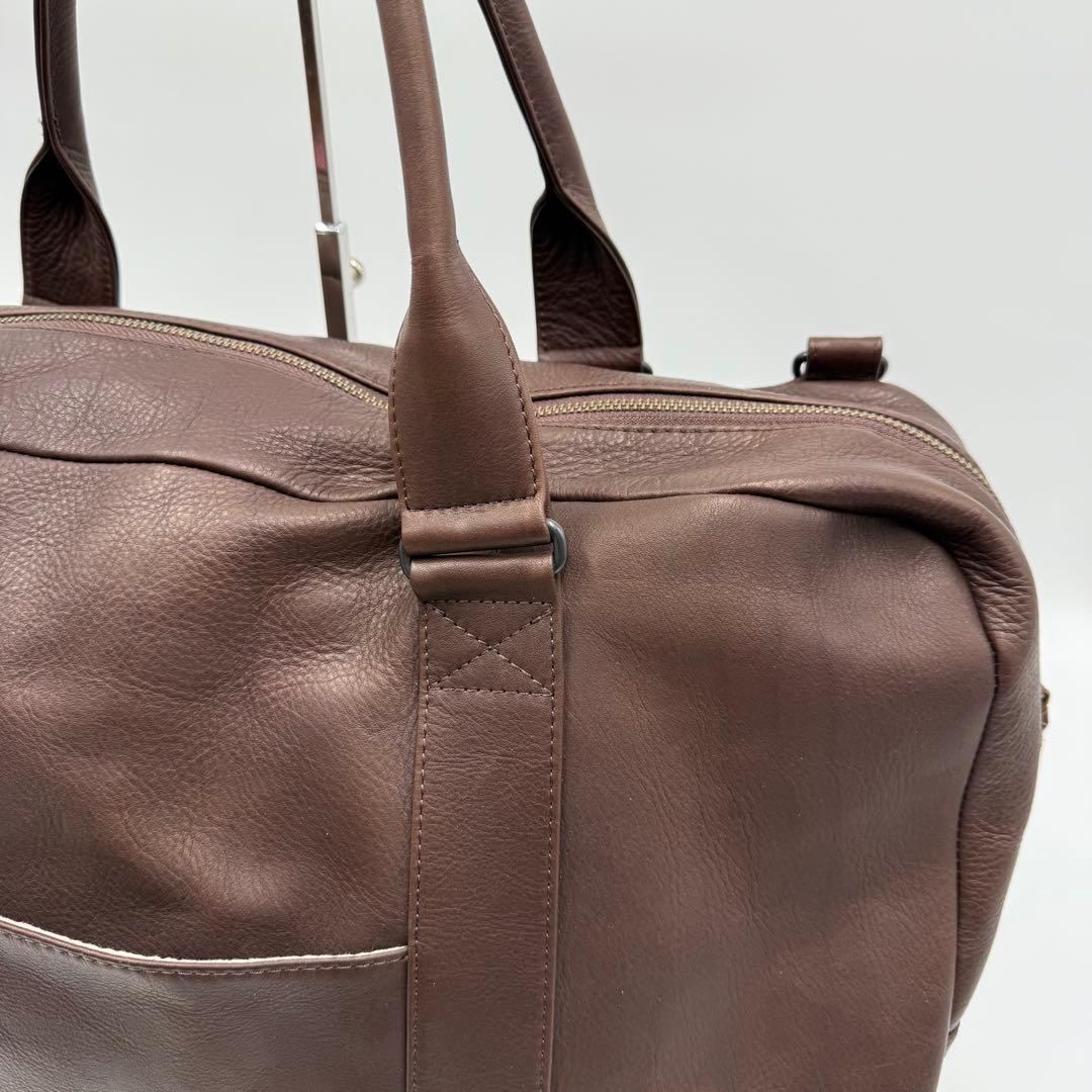 MR.OLIVE オールレザー ボストンバッグ 牛革 本革 2way ブラウン