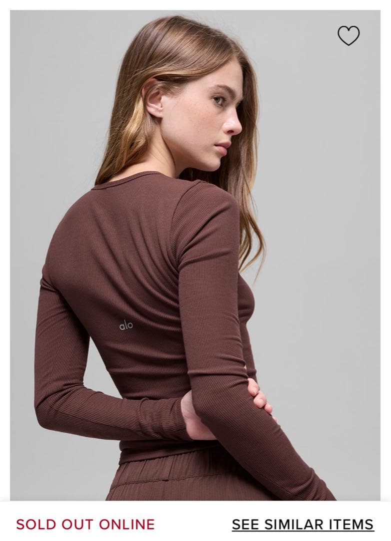 入手困難 ALO Yoga Ribbed Modal Long Sleeve